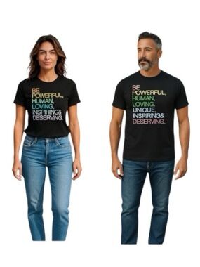 Pride Be Powerful, Human, Loving, Unique, Inspiring & Deserving Graphic Tee